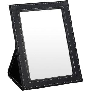 Amazon Brand - Umi Miroir de Table avec Couvercle en Cuir -…