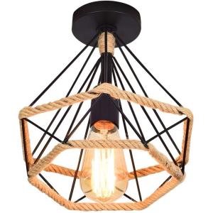 WOWEWA Lampe de Plafond rétro vintage Plafonnier Industriel…