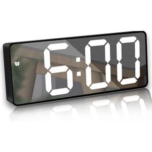 BaofuA Reveil Miroir Reveil Numerique Horloge Digitale Lumi…
