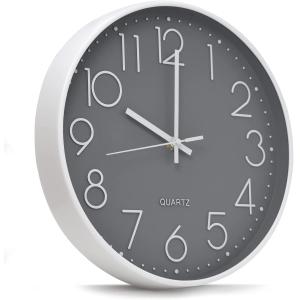 Joejis Horloge Murale 30 cm - Grise Design Moderne - Silenc…