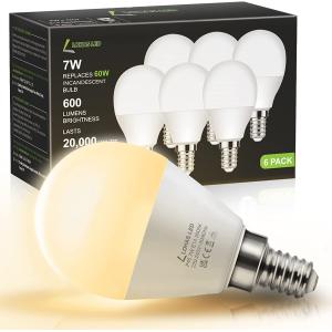 LOHAS Ampoules LED E14, 7W P45 Ampoule LED, Blanc Chaud 300…