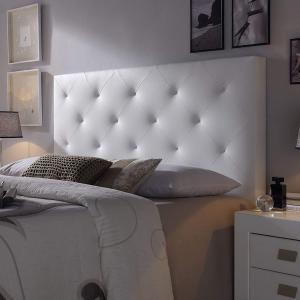 Tête de lit Rombo 140x60 cm Blanc, rembourrée de Mousse, 8…