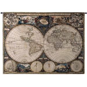 Fine Art Tapestries Vieux Carte du Monde Décoration Murale…