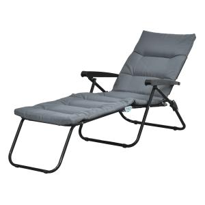 Outsunny Chaise longue pliable dossier inclinable multiposi…