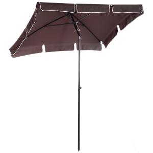 Outsunny Parasol rectangulaire inclinable alu acier polyest…
