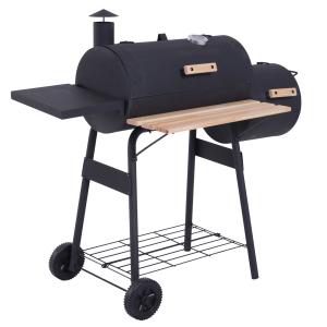 Outsunny Barbecue à carbon sur roulettes BBQ grille jardin…