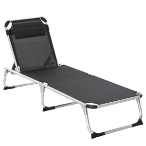 Outsunny Chaise longue relax pliable dossier inclinable 5 p…