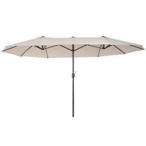 Outsunny Parasol de jardin XXL parasol grande taille 4,6L x…