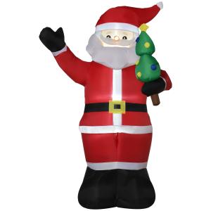 Outsunny Père Noël gonflable LED 245 cm avec sapin de Noël…