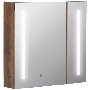 kleankin Armoire murale miroir lumineux LED salle de bain 2…