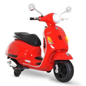 Homcom Vespa Moto Scooter Électrique Enfants 6 V Musique MP…