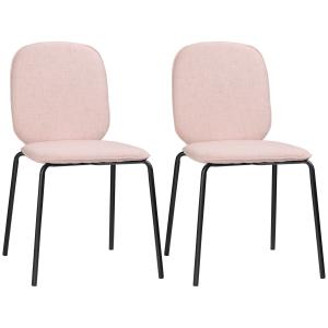 HOMCOM Lot de 2 chaises de salle à manger design moderne en…