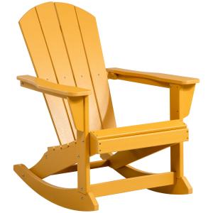 Outsunny Fauteuil à bascule Adirondack rocking chair assise…