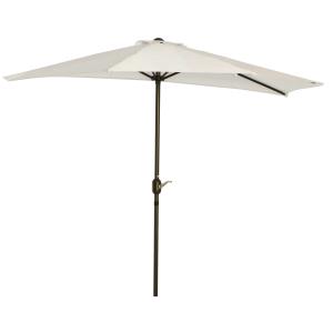 Outsunny Demi parasol, parasol de balcon 5 entretoises alum…