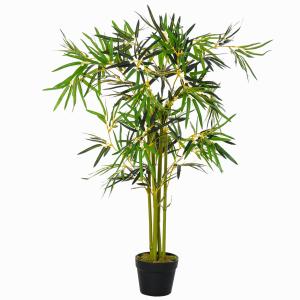 Outsunny Bambou artificiel hauteur 120 cm plante artificiel…