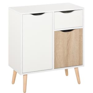 HOMCOM Buffet commode design scandinave 2 placards   tiroir…