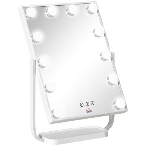 HOMCOM Miroir maquillage Hollywood LED tactile inclinable d…