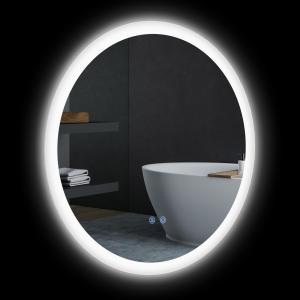 kleankin Miroir rond lumineux LED de salle de bain Ø 60 cm…