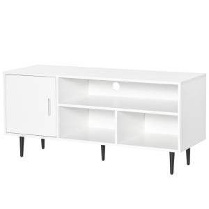 HOMCOM Meuble TV scandinave banc TV 120 cm multi-rangements…