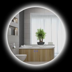 kleankin Miroir rond lumineux LED de salle de bain Ø 60 cm…