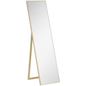 HOMCOM Miroir rectangulaire sur pied miroir de sol pour ves…