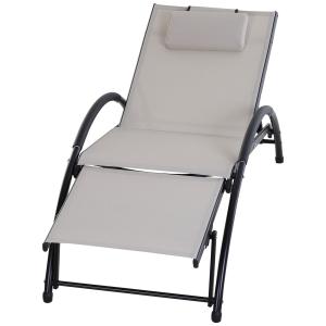 Outsunny Chaise longue bain de soleil inclinable 6 position…