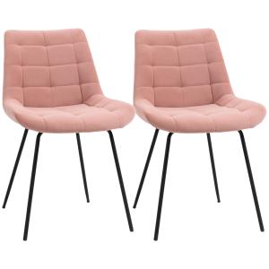 HOMCOM Lot de 2 chaises de salle à manger design contempora…