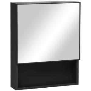 kleankin Armoire miroir meuble salle de bain en acier inoxy…