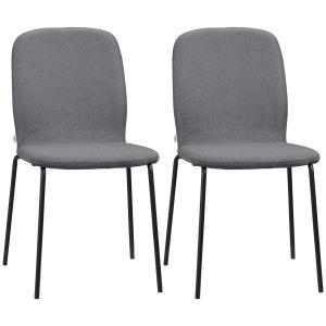 HOMCOM Lot de 2 chaises de salle à manger chaise moderne en…