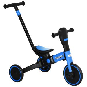 HOMCOM Tricycle 4 en 1 pour enfants, tricycle pour bébé ave…