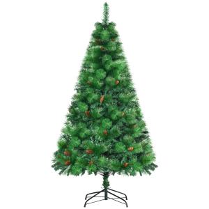 HOMCOM Sapin de Noël artificiel 782 branches épines grand r…