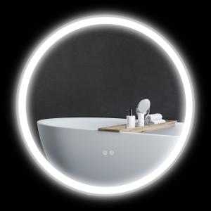 kleankin Miroir rond lumineux LED de salle de bain Ø 80 cm…