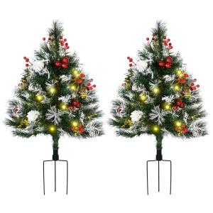 HOMCOM Sapin de Noël artificiel hauteur 75 cm aspect enneig…