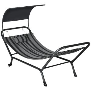 Outsunny Chaise longue bain de soleil transat en acier et p…