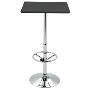 HOMCOM Table de Bar carrée Table Bistro Mange-debout Chic S…