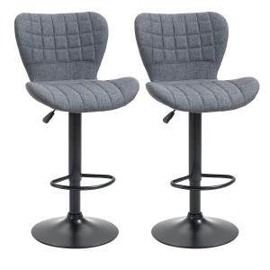 HOMCOM Lot de 2 chaises de salon design scandinave Dim. 47L…