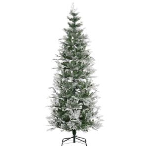 HOMCOM Sapin arbre de Noël artificiel 880 branches enneigée…