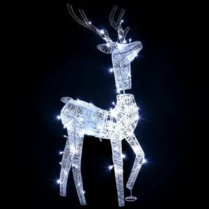 Outsunny Renne lumineux de Noël - décoration LED extérieure…