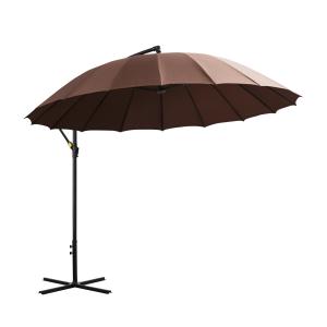 Outsunny Parasol déporté ronde diamètre 2,96 m parasol incl…