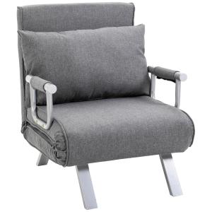 HOMCOM Fauteuil Chauffeuse Canapé-Lit Convertible Dossier R…