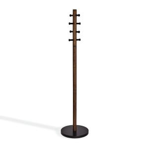 Umbra - Pillar Porte-manteau, noir / noyer