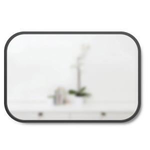 Umbra - Hub Miroir mural rectangulaire, 91 x 61 cm, noir