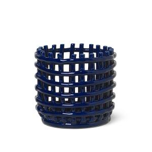 Ferm Living - Corbeille en céramique, petite, bleue