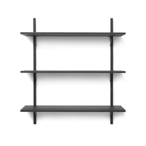 ferm LIVING - Etagère murale secteur triple, 87 cm, noir ce…