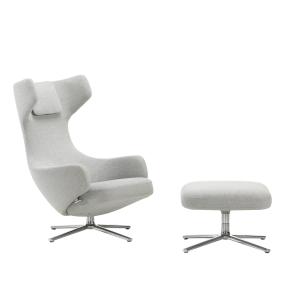 Vitra - Grand Repos Fauteuil et Ottoman, Dumet melange (dou…