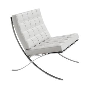 Knoll - Barcelona Fauteuil, chrome / cuir crème Andes Altip…