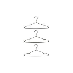 House Doctor - Wire Cintre gris foncé (lot de 3)