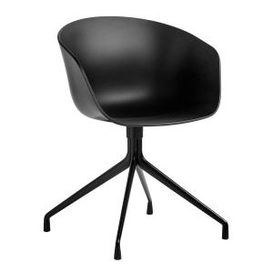 HAY - About A Chair AAC 20, black 2. 0 (patins en plastique)