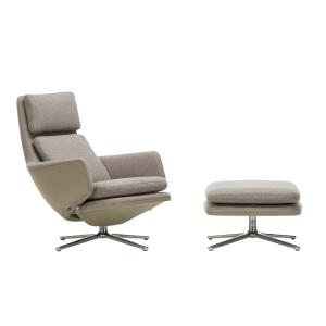 Vitra - Grand Relax Fauteuil & Ottoman, aluminium poli, Cos…