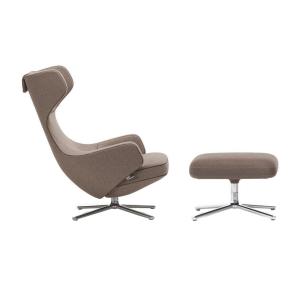 Vitra - Grand Repos Fauteuil et Ottoman, Cosy 2 02 gris fos…